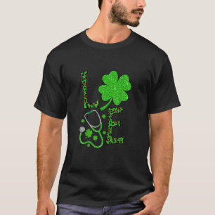 Camiseta Esta Ama Enfermeira Leopard Shamrock Enfermeira A