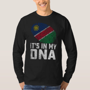 Camiseta Está angustiado, está no meu Dna Namibia Flag Men