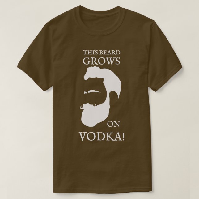 Camiseta Esta Barba Cresce Em Vodka (Frente do Design)