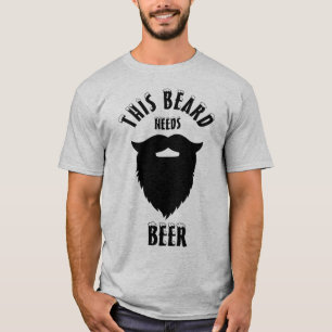 Camiseta Esta barba precisa de cerveja.