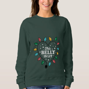 Camiseta Esta Barriga Está Iluminada Natal Gravidez Materni