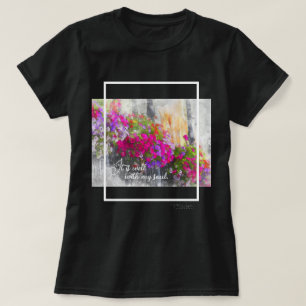 Camiseta Está Bem Com a Minha Alma Aquarela Floral