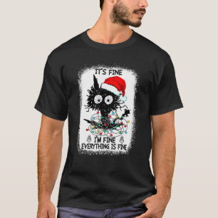 Camiseta Está bem, estou bem. Está tudo bem, Gatos Negros C