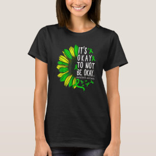 Camiseta Está bem não estar bem Flor Saúde Mental Awar.