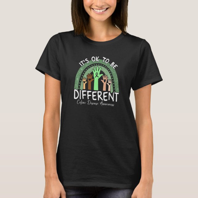 Camiseta Está bem ser diferente da consciência da doença ce (Frente)