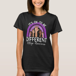 Camiseta Está bem ser diferente da consciência do Vitiligo