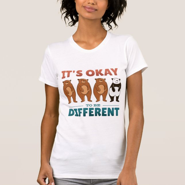 Camiseta Está bem ser diferente de Convite Napkins (Frente)