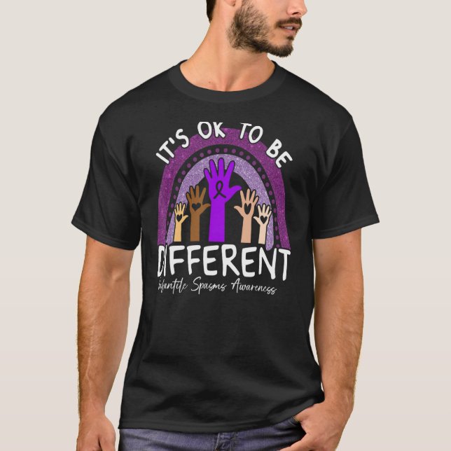 Camiseta Está bem ser diferente, despertar consciência infa (Frente)