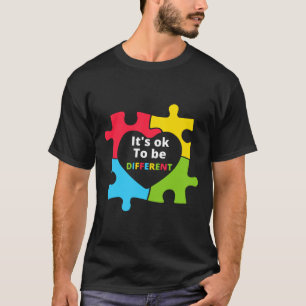 Camiseta Está Bem Ser Diferente Do Autismo Do Quebra-cabeça