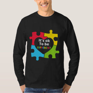 Camiseta Está Bem Ser Diferente Do Autismo Do Quebra-cabeça