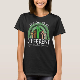 Camiseta Está bem ser diferente doação de órgãos consciênci