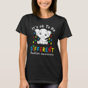 Camiseta Está bem ser diferente no elefante da consciência