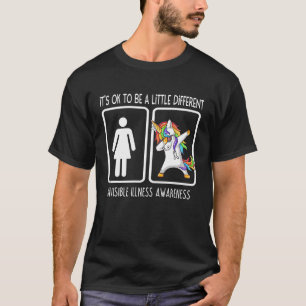 Camiseta Está bem ser uma doença invisível diferente