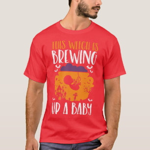 Camiseta Esta bruxa está criando uma grávida de Halloween