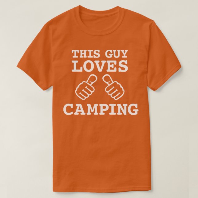 Camiseta Esta cara adora acampar (Frente do Design)
