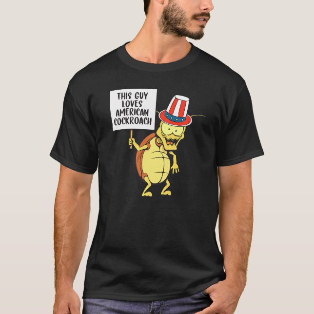 Camiseta Esta Cara Adora O Inseto Da Prata De Barata Americ (Frente)
