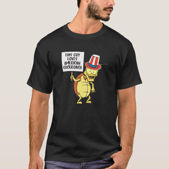 Camiseta Esta Cara Adora O Inseto Da Prata De Barata Americ (Frente)