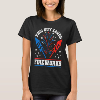 Camiseta Esta Cara ama Firecrackers Em 4º De Julho