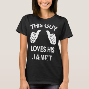 Camiseta Esta cara ama seu namorados JANET Aniversário 02