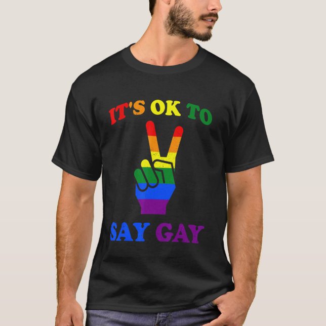 Camiseta Está Certo Dizer Que Gay Está Tudo Bem Dizer Gay L (Frente)