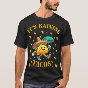 Camiseta Está Chovendo Tacos Divertido Amantes de Tacos Cri