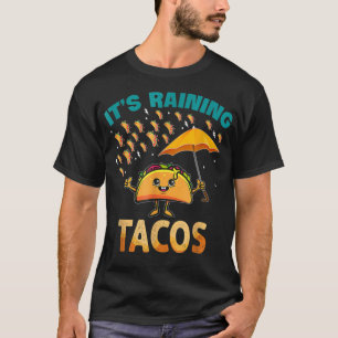 Camiseta Está Chovendo Tacos Engraçados Taco Crianças Menin