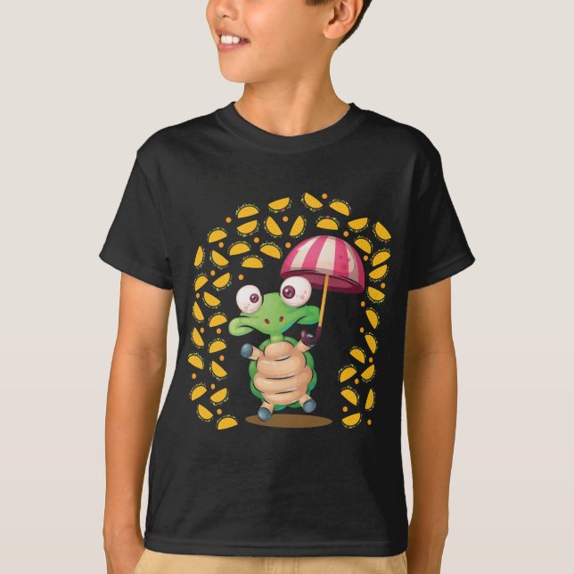 Camiseta Está chovendo Tacos Tartaruga Comida mexicana (Frente)