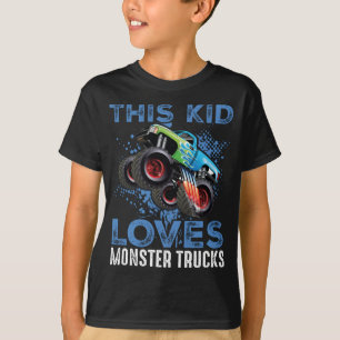 Camiseta Esta Criança Adora Caminhões Monstros