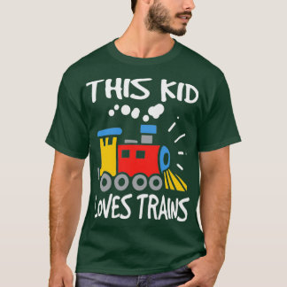 Camiseta Esta Criança Adora Comboios Kids Railroad