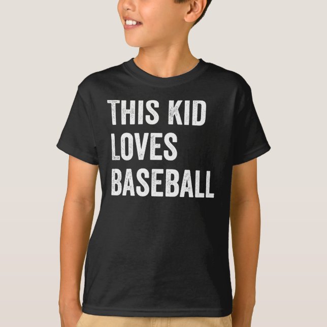 Camiseta Esta Criança Adora O Baseball Lover (Frente)