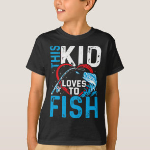 Camiseta Esta Criança Adora Pescar Garotos De Pesca