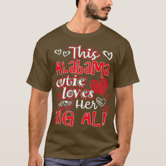 Camiseta Esta Cutie Do Alabama ama seu grande futebol