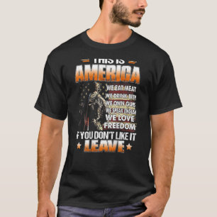 Camiseta Esta é a América que comemos carne que bebemos cer