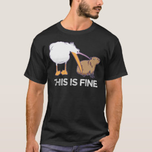 Camiseta Esta é a bela "Meme Engraçada Cão Capybara Pelican