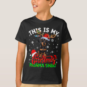 Camiseta Esta é a camisola de Natal feia do meu cão dachshu