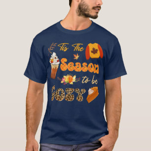 Camiseta Esta É A Época De Ser Cozy Leopard Pumpkins Spice