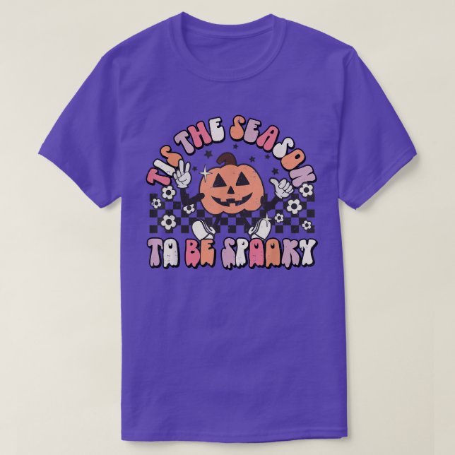 Camiseta Esta É A Época De Ser Mal-Chateado Pumpkin Face Ha (Frente do Design)