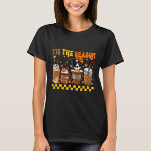 Camiseta Esta É A Época Do Café Pumpkin Border Collie Hallo