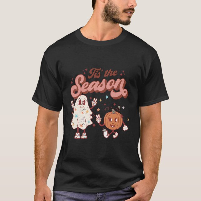 Camiseta Esta É A Época Do Halloween Py Ghost Pumpkin (Frente)