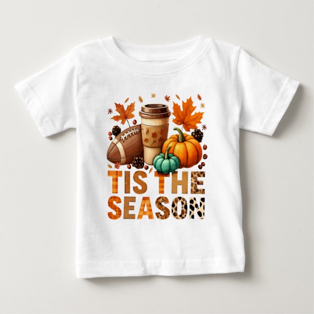 Camiseta Esta é a época em que Herbstzeit mit Football und  (Frente)