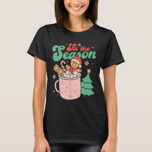 Camiseta Esta É A Época Natal Gingerpão De Cacau Quente