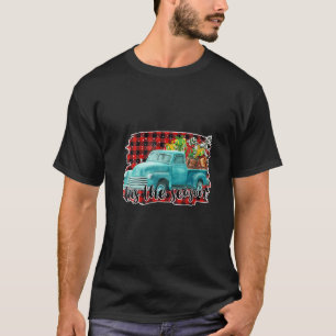 Camiseta Esta É A Época Natal Red Truck Xadrez P