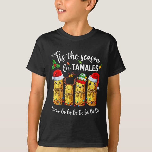 Camiseta Esta É A Época Para Tâmules Feriado De Natal Mexic (Frente)
