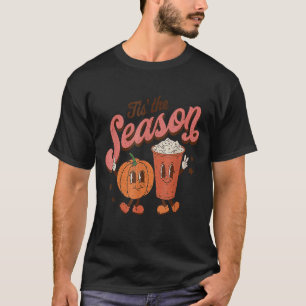 Camiseta Esta É A Época Pumpkin Spice Cai Vibes Autumn Ret