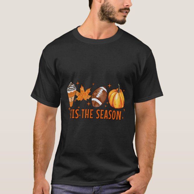 Camiseta Esta É A Época Pumpkin Spice Latte Halloween Fall (Frente)