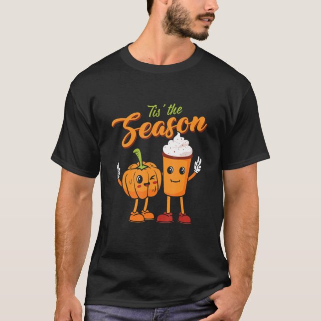 Camiseta Esta É A Época Pumpkin Spice Retro Fall Vibes Aut (Frente)