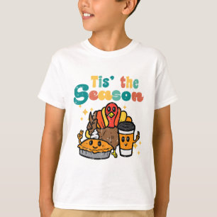 Camiseta Esta É A Época Turquia Pumpkin Coffee Retro Thankg
