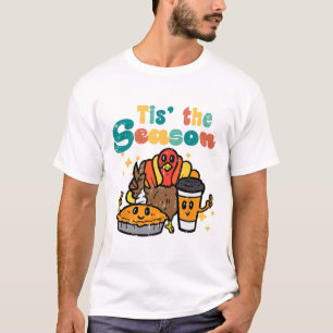 Camiseta Esta É A Época Turquia Pumpkin Coffee Retro Thankg