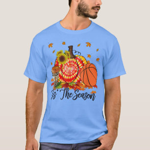 Camiseta Esta É A Estação De Basquete Laranja Tie Dye Pumpk