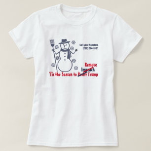 Camiseta Esta é a estação para imitar remover o floco de ne